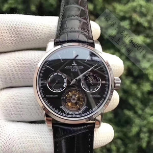 スイスの有名な時計イェーガー-ルクルト自動サンムーンスタートゥールビヨンムーブメントウォッチ