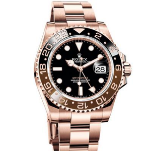 N工場創意工夫傑作 ロレックス グリニッジタイプ m126715chnr-0001 メカニカル メンズ腕時計 (ローズゴールドストラップ)