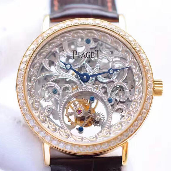 Piaget's latest top-level real flywheel, new face 18k gold with diamonds - ウインドウを閉じる