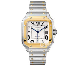 BV Cartier New Santos (Men's Large) Case: 316 Material Dial 18K Gold Watch BV Cartier New Santos (Men's Large) Case: 316 Material Dial 18K Gold Watch