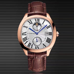 Nieuw Cartier Sun Moon Star vierkant mechanisch herenhorloge roségoud meerdere stijlen Nieuw Cartier Sun Moon Star vierkant mechanisch herenhorloge roségoud meerdere stijlen