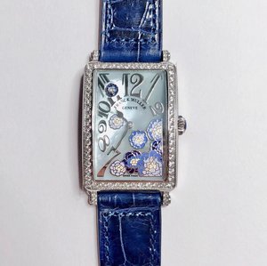 Franck Muller LONG ISLAND Long Island-serie van de mooiste dames quartz riem vierkant horloge geëmailleerd