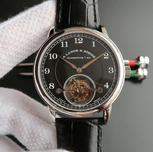 LH Lange 1815 serie 730.32 met handmatig Tourbillon mechanisch horloge voor heren.