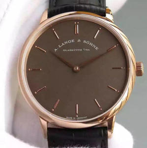 MKS Langsachsen Ultra-dunne serie heren automatische mechanische horloge Rose Gold Grey Plate