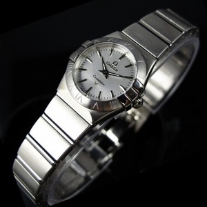 Swiss famous watch Omega OMEGA Constellation Frosted Quartz Women's Watch Double Eagle Series White Noodle Ding Scale Ladies Watch