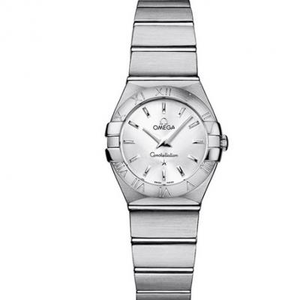 V6 Omega Constellation Series Ladies Quartz Watch 27mm One to One Engraved Genuine White Noodle Ding Scale