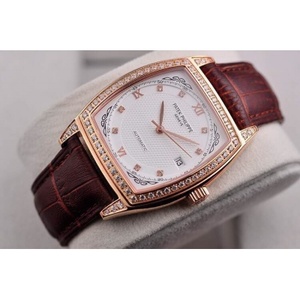 Patek Philippe three-hand automatic mechanical watch 18K rose gold with diamonds ETA Swiss movement men's watch
