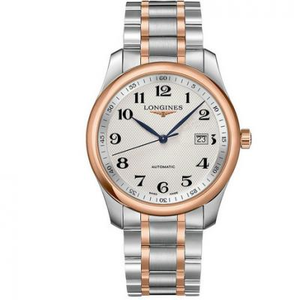 V9 Factory Watch Longines Master Series L2.793.5.79.7 Drie-hand kalender Rose Gold White Surface