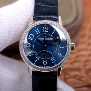MG-fabrikken Jaeger-LeCoultre datingserie, automatisk mekanisk armbåndsur for damer (blå plate) med diamanter
