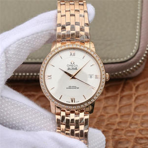 Vk Omega Diefly series 36.8mm V2 version is on sale! Rose gold ladies' top replica watch