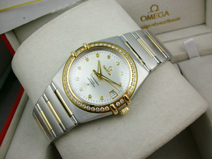Swiss watches Omega OMEGA Butterfly Series men's watch 18K full rose gold mechanical through-bottom watch