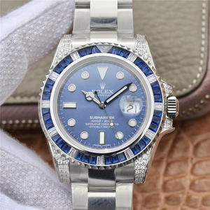 GS Rolex SUB Submariner rear diamond customized version! It is the fusion of luxury sparkle and never fade, and it is the best choice for classic trends! Men's mechanical watch