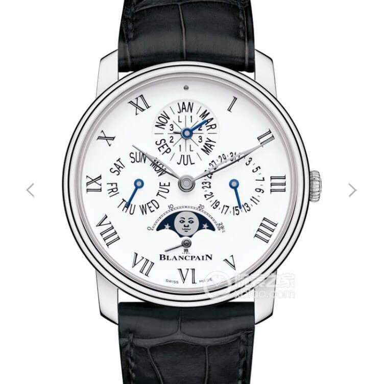 BF Blancpain VILLERET series 6659-3631 rose gold multifunctional mechanical men's watch - Trykk på bildet for å lukke