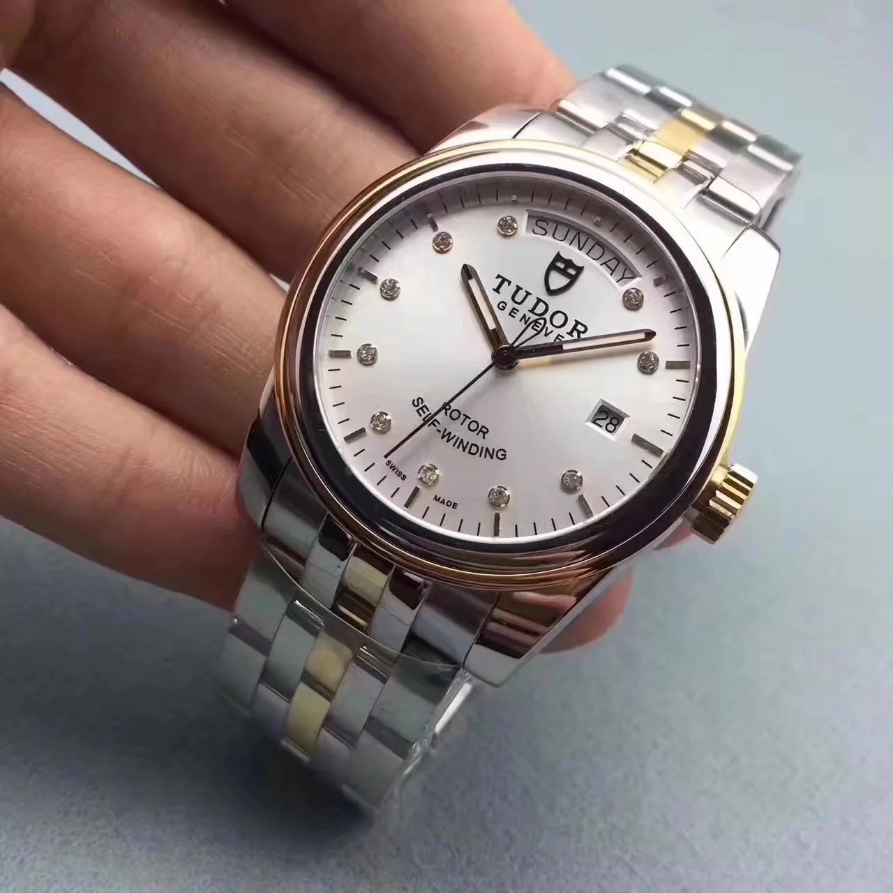 Boutique Tudor Tudor Junjue Series Men's Steel Band Mechanical Watch 18k Gold - Trykk på bildet for å lukke