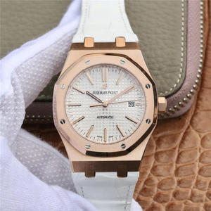 OM Audemars Piguet Royal Oak 15400 Série Original Edição 1-1 Open Mold Men's Watch Leather Strap Automatic Mechanical Movement