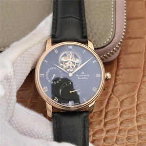 JB Blancpain atualizou série clássica 6025-3642-55B True Tourbillon Men's Watch Men's Watch Men's Watch True Tourbillon Movement Leather Strap