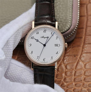 FK Breguet Classic Series 5177 Watch V3 versão chocou a nova atualização relógio masculino Cinta de couro Movimento mecânico automático