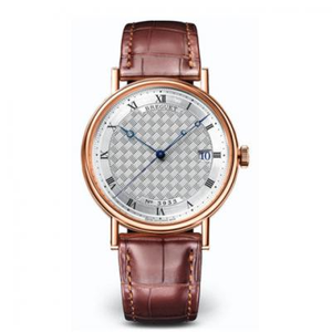 Fábrica da MKS Breguet Classic Series 5177 Men's Automatic Rose Gold Watch couro de jacaré.