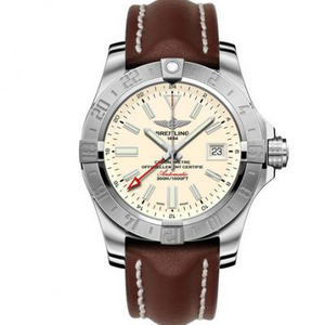 GF Factory Breitling Avenger II A3239011 World Time Watch (Vingador II GMT) Bege White Face