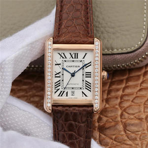 Cartier tank série W5200027 relógio tamanho 31x41mm relógio mecânico de cinto masculino