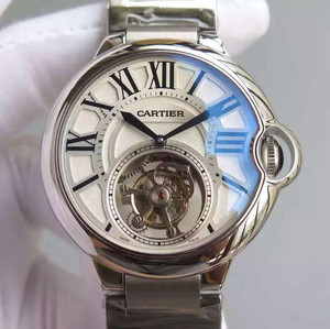 Balão azul Cartier W692000 real tourbillon movimento mecânico relógio masculino de luxo