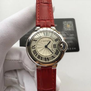 Precisa e alta imitação Cartier série balão azul quartzo senhoras assistir v6 relógio réplica
