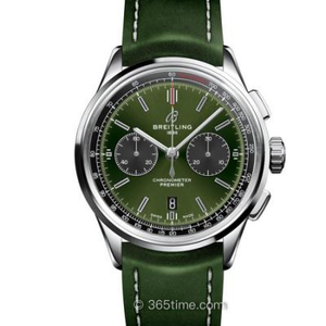 Breitling Premier B01 Cronógrafo Watch, Movimento Cronógrafo Mecânico Automático, Correia cowhide, Relógio Masculino