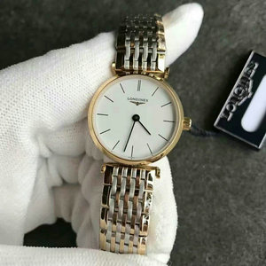 Longines L4.209.2.12.7 Série Jialan feminino quartzo ultrafino relógio original autêntico molde aberto