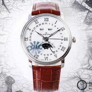 A mais recente obra-prima da OM V2 versão atualizada A versão mais alta do mercado [Top] Blancpain Villeret Classic Series 6654 Moon Phase Display Watch