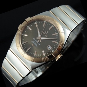 Swiss Omega OMEGA Double Eagle Series Watch Automatic Mechanical Transparent 18K Rose Gold Men's Watch Swiss Movement