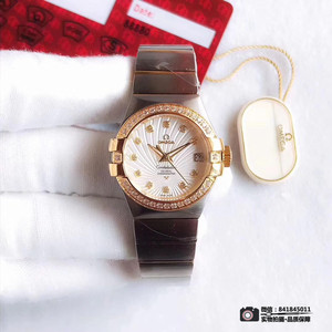 Novos produtos Omega Constellation Series Ladies Mechanical Watch PLUMA Light Feather Fritillary Dial