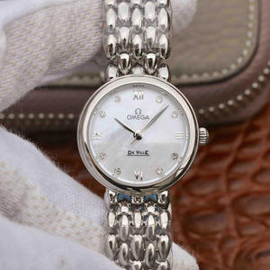 Omega DeVille série de gota d'água senhoras platinada senhoras relógio, romântico, charmoso, generoso e bonito