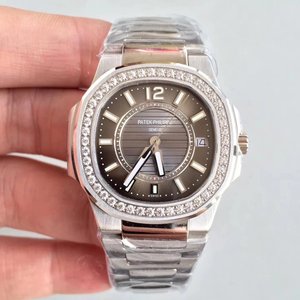 [Versão de alta qualidade JJ] PP Patek Philippe Nautilus 7011 Rose Gold Ladies Watch Diamond Edition