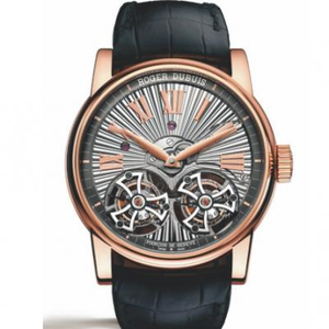 [JB fábrica verdadeira tourbillon duplo] Roger Dubuis HOMMAGE (série tributo) RDDBHO0563 duplo tourbillon top watch nível milhão