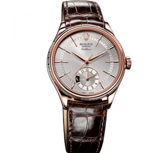 Rolex Cellini 50525 placa branca rosa ouro, posição de seis horas cronógrafo de fuso horário importado movimento automático Rolex Cellini 50525 placa branca rosa ouro, posição de seis horas cronógrafo de fuso horário importado movimento automático