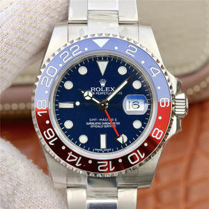 EW Rolex Greenwich GMT-Master II função relógio mecânico masculino (círculo vermelho azul)