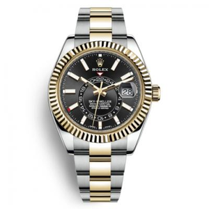 réplica relógio mecânico dos homens Rolex Oyster Perpetual SKY-DWELLER série m326933-0002.
