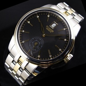 Swiss Tudor Junjue Sports Series 18K Gold Automatic Mechanical Black Face Men's Watch