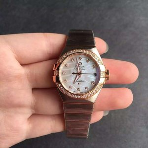 Omega Constellation Series Relógio Mecânico Automático Com Diamantes 27mm Omega Constellation Series Relógio Mecânico Automático Com Diamantes 27mm