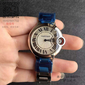 V6 Fábrica Cartier Balão Azul Senhoras Quartzo Relógio 316 Espelho de Safira de Aço Inoxidável