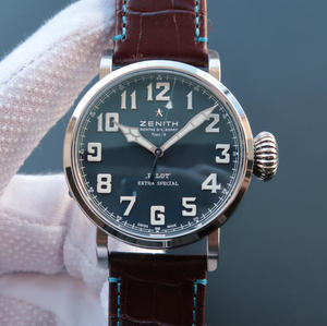 XF fábrica Zenith piloto c738 azul superfície masculina relógio