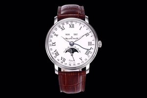 OM Новый продукт Blancpain villeret classic series 6639 фаза луны самодельный механизм 6639 полнофункциональные мужские часы.