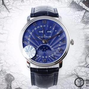 Последний шедевр OM V2 обновил версию Самая высокая версия на рынке «Top» Blancpain Villeret Classic Series 6654 Moon Phase Display Watch