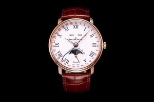 OM новый продукт Blancpain villeret классической серии 6639 Луна фазы дисплей самодельных 6639 движение полнофункциональные мужские часы.