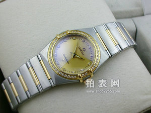 Swiss OMEGA Omega Constellation Series 160th Anniversary Original Quartz Movement Two Hands Women's Watch (Gold)