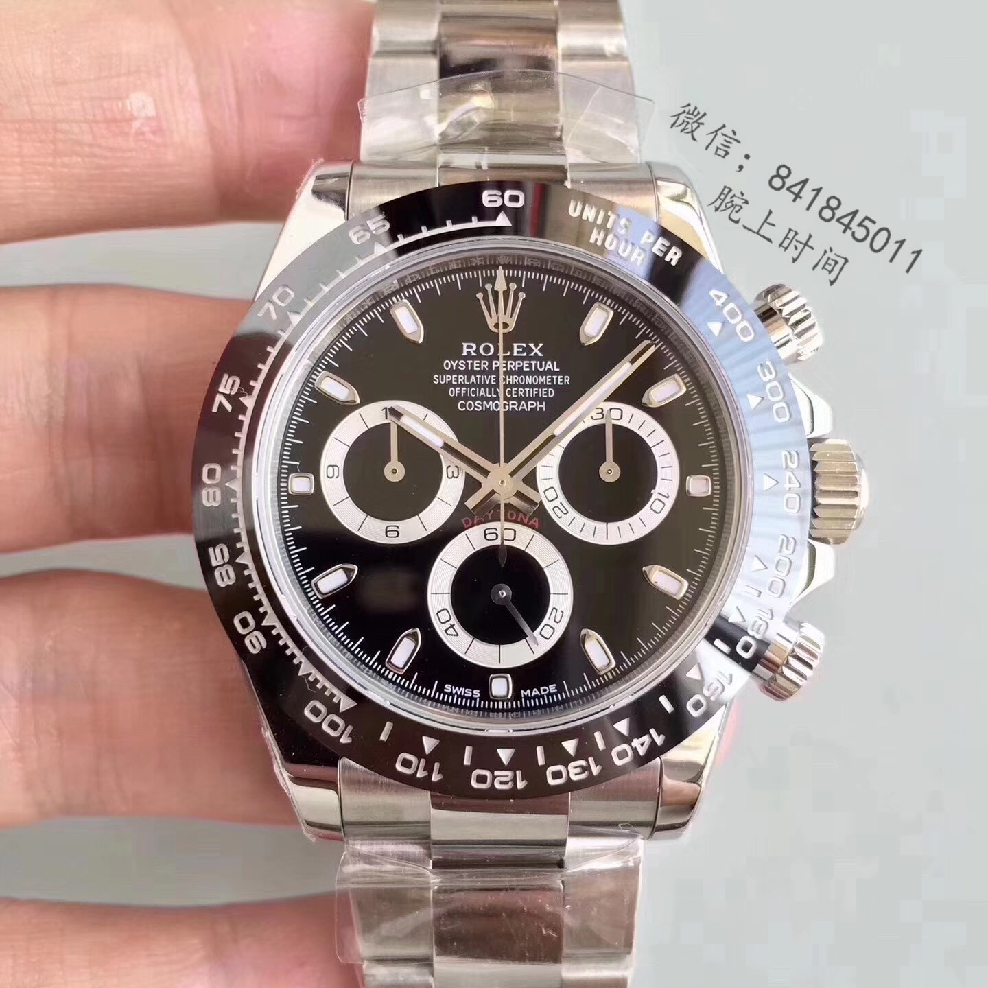 AR factory replica Rolex Daytona black classic men's mechanical watch ar produced raw materials - Click Image to Close