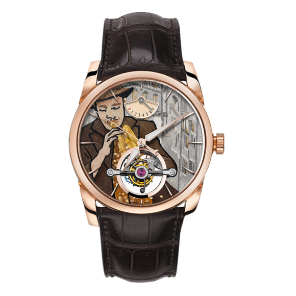 JB Parmigiani Fleurier TONDA series PFS251 model equipped with real tourbillon manual winding mechanical movement, leather strap Men’s watch - Click Image to Close