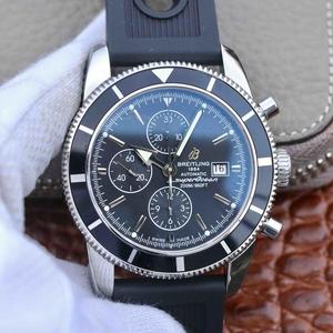 OM Breitling Super Ocean Series Kronograf Mäns mekaniska klocka gummiband grå yta