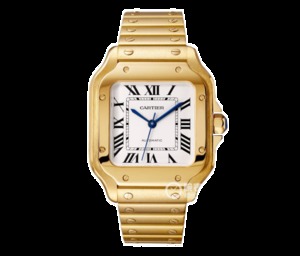 BV Cartier New Santos (Mäns stora) Mål: 316 Material Dial 18K Gold Watch
