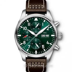 ZF IWC Pilot kronograf serie IW377726 Grön Face Kronograf Mekaniska mäns watch. ZF IWC Pilot kronograf serie IW377726 Grön Face Kronograf Mekaniska mäns watch.